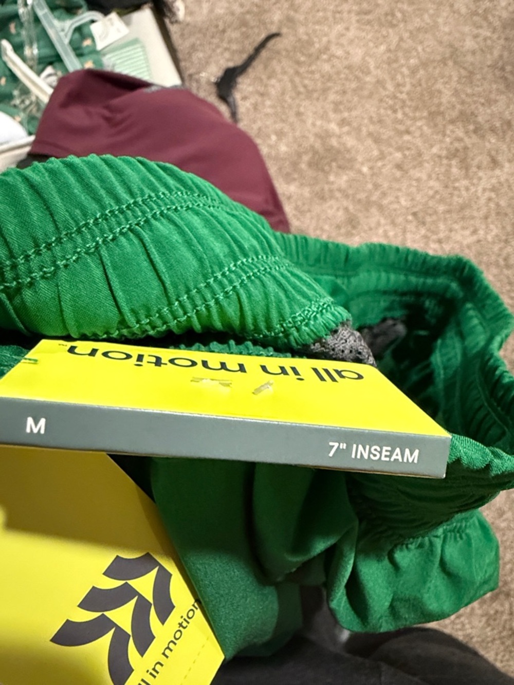 all in motion Green Active Run Shorts - Picture 7 of 10